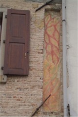 Lacerto di affresco forse raffigurante il Giudizio universale